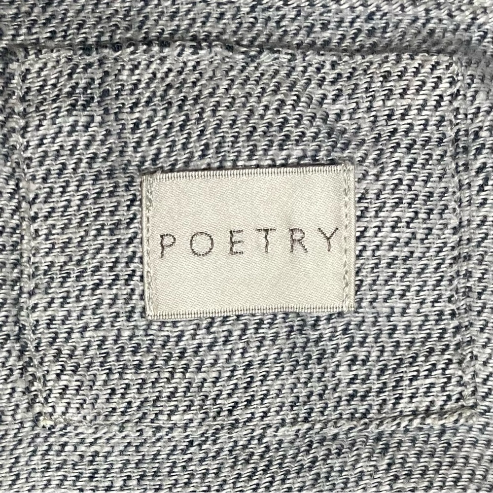 Poetry 100% Linen Blue/Gray Lagenlook Tunic Top Dress Women’s Size US 14 - Picture 5 of 11